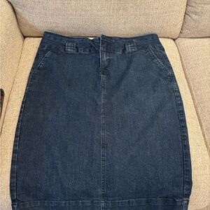 one 5 one Dark Blue Denim Pencil Skirt